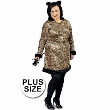 Grote maten dames luipaard kostuum