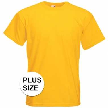 Grote maten gele t-shirts met korte mouwen voor heren