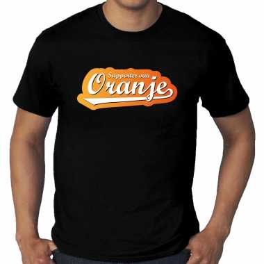Grote maten zwart t-shirt holland nederland supporter van oranje ek wk voor heren