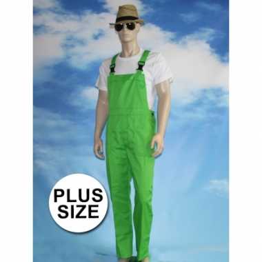 Maten grote verkleed tuinbroek groen voor volwassenen