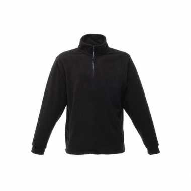 Polyester grote maten fleece trui zwart