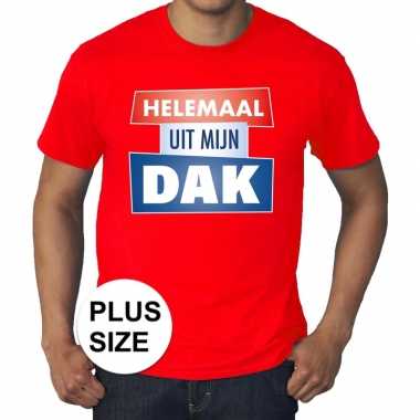 Toppers - grote maten helemaal uit mijn dak t-shirt rood heren