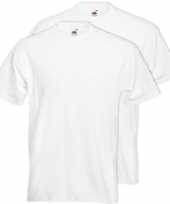 2x grote maten witte t-shirts 4xl met korte mouwen voor heren