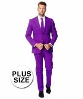 Grote maten big size kostuum paars
