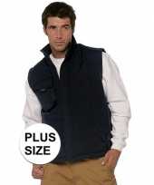 Grote maten big size zwarte outdoor bodywarmers voor heren