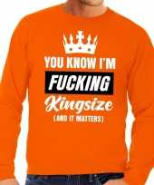 Grote maten fucking kingsize oranje sweater heren