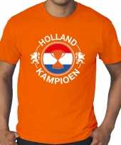 Grote maten oranje t shirt holland nederland supporter holland kampioen met beker ek wk voor heren