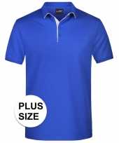 Grote maten polo t-shirt high quality blauw voor heren
