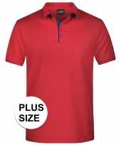Grote maten polo t-shirt high quality rood voor heren