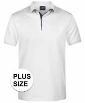 Grote maten polo t-shirt high quality wit voor heren
