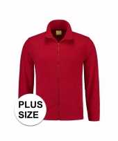 Grote maten rood fleecevest voor volwassenen