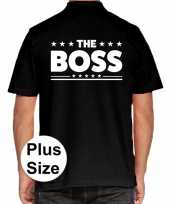 Grote maten the boss polo shirt zwart voor heren
