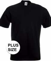 Grote maten zwarte t-shirts met korte mouwen voor heren