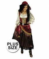 Maten grote maat piraten outfit voor dames