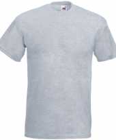 Set van 2x stuks grote maten licht grijze t-shirts met korte mouwen voor heren maat 5xl 50 62