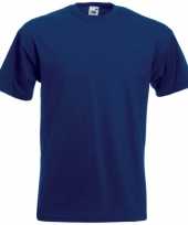 Set van 3x stuks grote maten donker blauwe t-shirts met korte mouwen voor heren maat 4xl 48 60