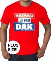 Toppers grote maten helemaal uit mijn dak t-shirt rood heren