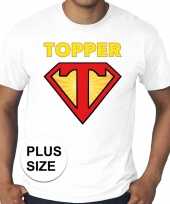 Toppers grote maten super topper logo t-shirt wit heren