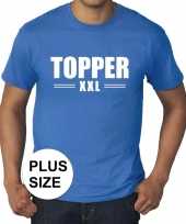 Toppers grote maten topper xxl t-shirt blauw heren