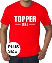 Toppers grote maten topper xxl t-shirt rood heren